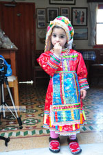 Anna, the dochter of Marina Lentaki of Taverna Olympos on Karpathos 2 - Photo JustGreece.com