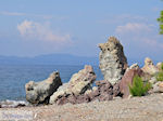 rocks at beach Eftalou (Near Molyvos) - Photo JustGreece.com