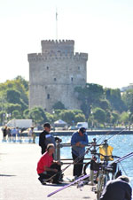 Vissers near White Tower Thessaloniki Macedonia | Greece  - Photo JustGreece.com